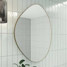 90cm Satin Brass Monroe Steel Wall Mirror